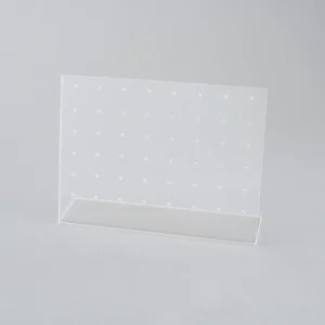 Expositor de brincos em placa médio acrílico transparente - display organizador para joias e acessórios em lojas