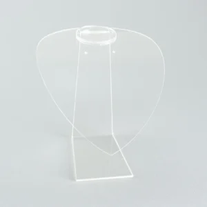 Expositor de colar e brinco busto elegancia em acrílico transparente - display organizador para joias e acessórios femininos