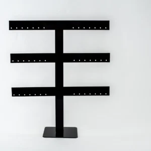 Expositor de brincos em T acrílico transparente - display elegante para 1 par de brincos e piercings