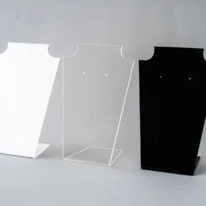 Expositor de colar e brinco modelo Batman em acrílico transparente - display temático para joias e acessórios