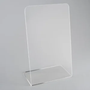 Expositor de faixa acrílico transparente 30x18cm para organização e exibição de produtos - ideal para lojas, farmácias e comércios